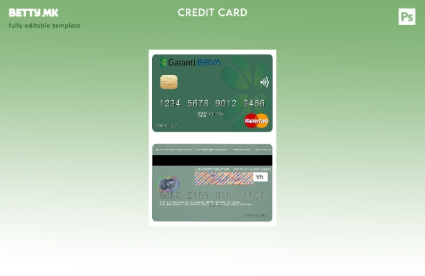 Модерен стил Романија Гаранти BBVA шаблон за мастер картички